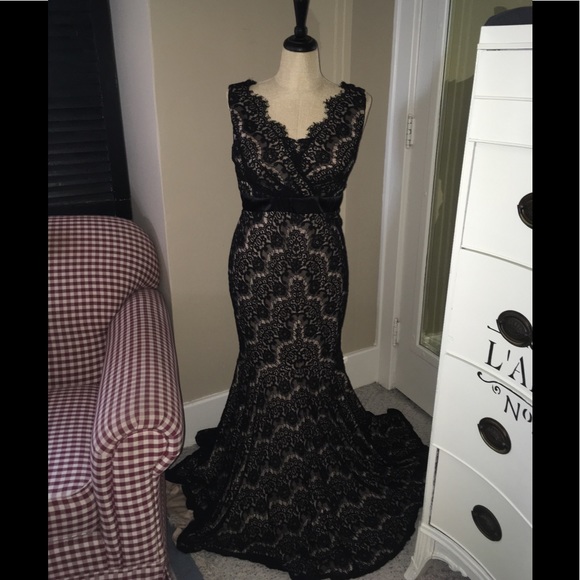 Betsy & Adam Dresses & Skirts - Stunning Black Lace Mermaid Betsy and Adam Dress